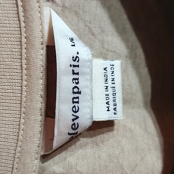 ElevenParis Men's taupe crackle pattern tshirt - Picture 3 of 5